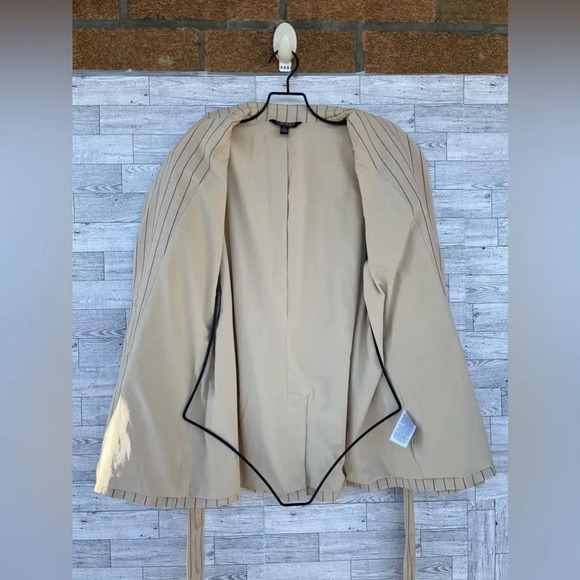 RALPH LAUREN BLACK LABEL Womens Pinstripe Work Two-Button Blazer size 14 - Picture 14 of 17